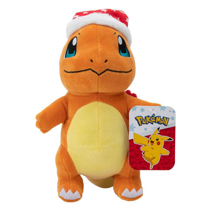 Pokemon - Glumanda mit Weihnachtsmütze Plüschfigur 20 cm
