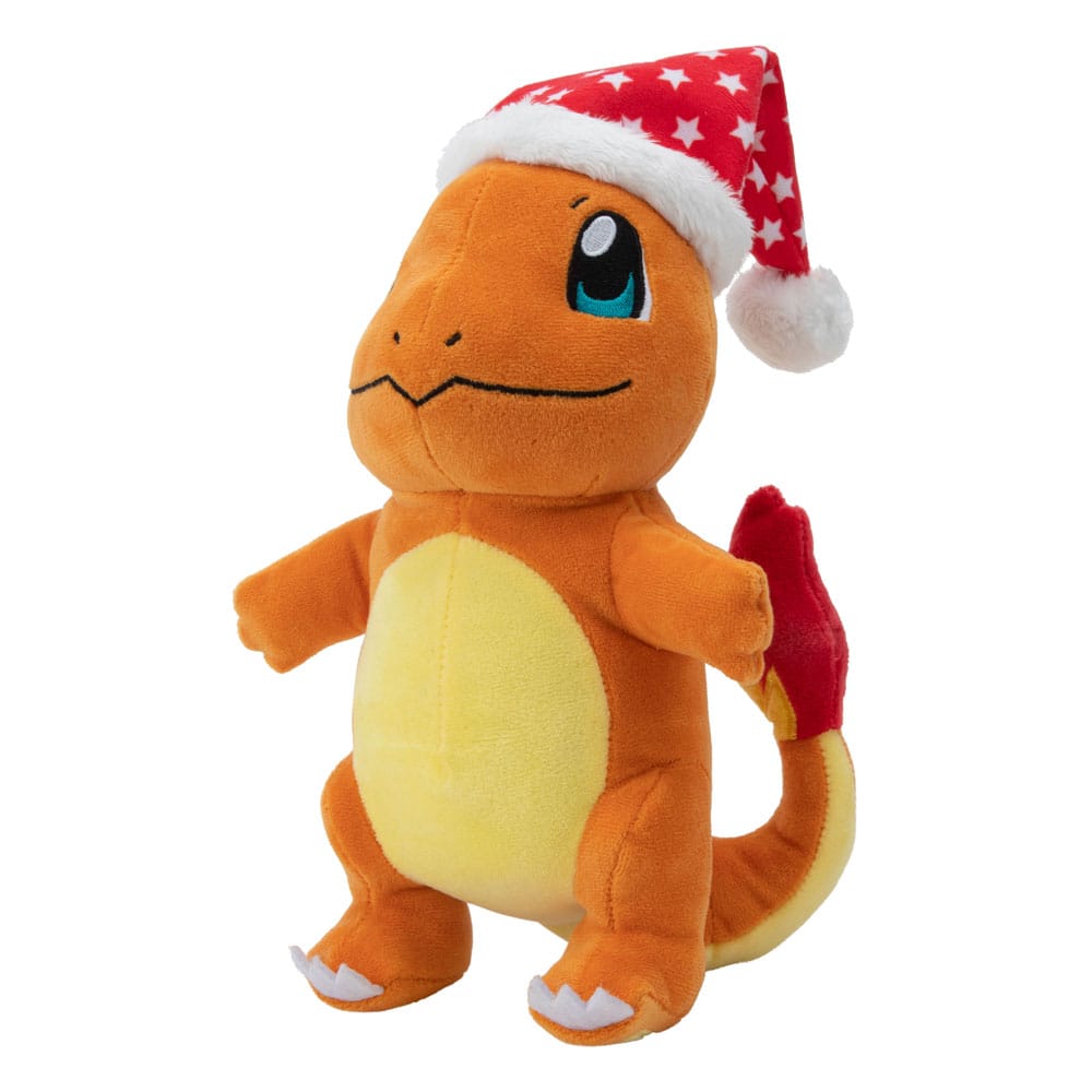 Pokemon - Glumanda mit Weihnachtsmütze Plüschfigur 20 cm