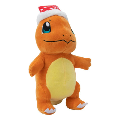 Pokemon - Glumanda mit Weihnachtsmütze Plüschfigur 20 cm